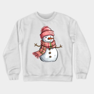 Cute Snowman Pink Christmas 2023 Crewneck Sweatshirt